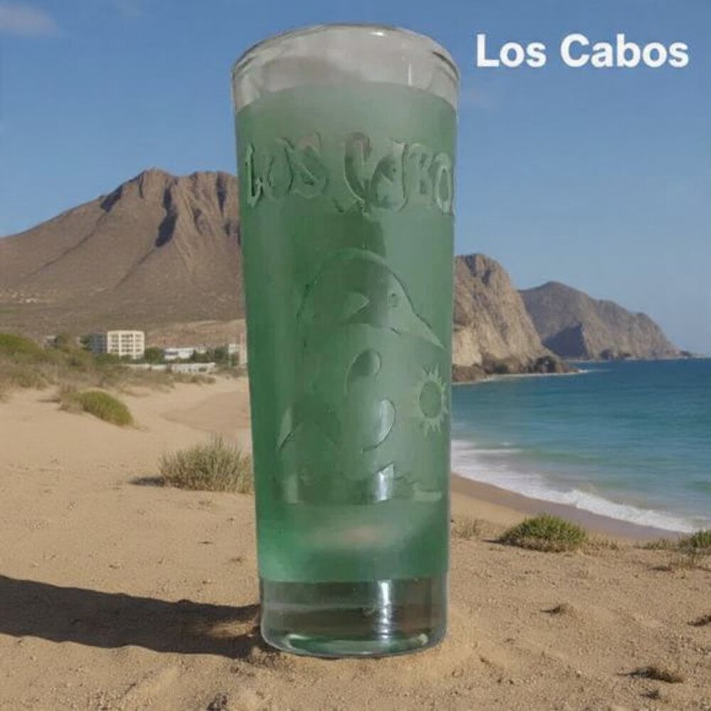 Captivating Cabo: Vibrant Green Souvenir Shot Glass from Los Cabos